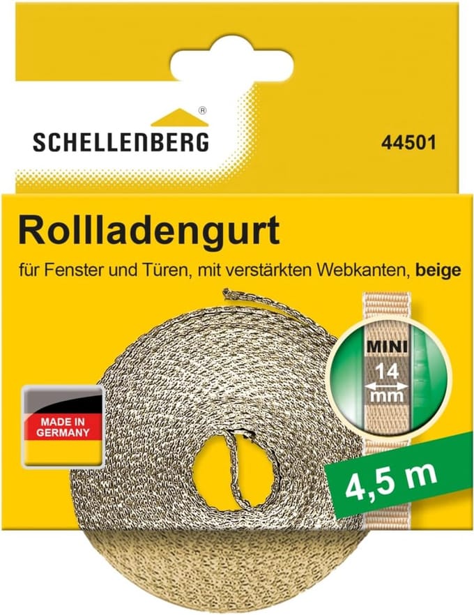 Rolluikband - Rolluiklint - Handmatige bediening - Mini systeem - 45 meter - beige