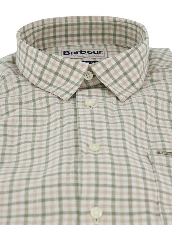 Groen Barbour overhemd Relaxed Fit met borstzak