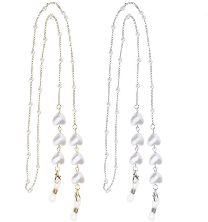 Kralen ketting als accessoire voor je Aladdien bril - metaal