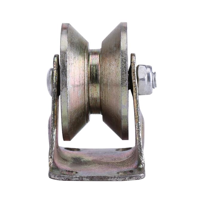 2 stuks 2 V-type wielbaanrail W-beugel schuifpoortrol staal