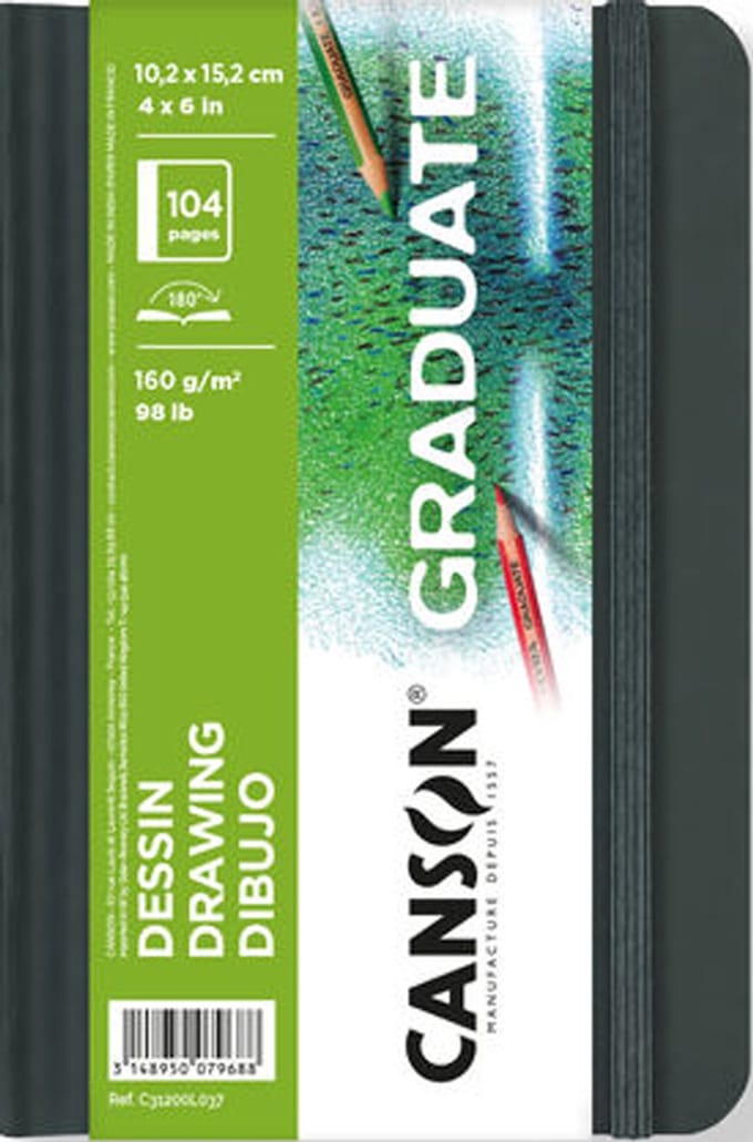 Canson Graduate Drawing schetsboek A4 zwart hardcover