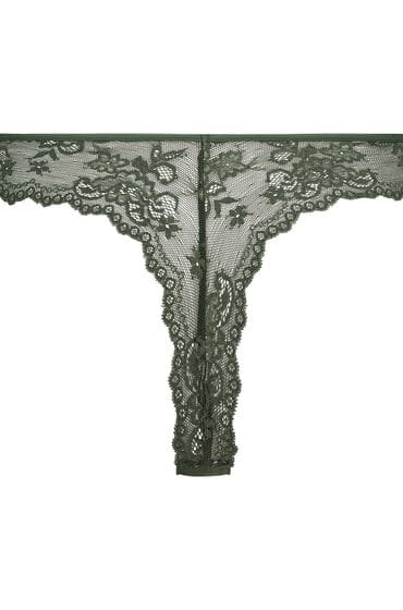 Hunkemöller Dames Lingerie Invisible string Lace Back - Groen - maat S