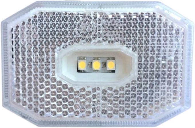 Wit LED Contourlicht met Reflector voor Vrachtwagen Aanhanger Caravan 12V 24V