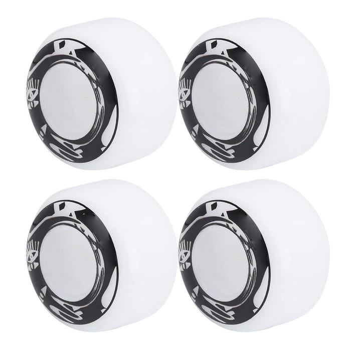 4 stuks/set Hoge Elasticiteit PU Visboard Skateboard Wielen Vervangingsaccessoireswit met patroon white