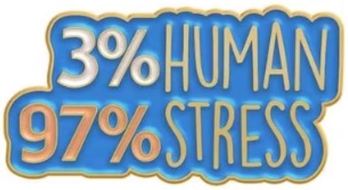 Pin Broche - enamel pin - kledingspeld - Stress