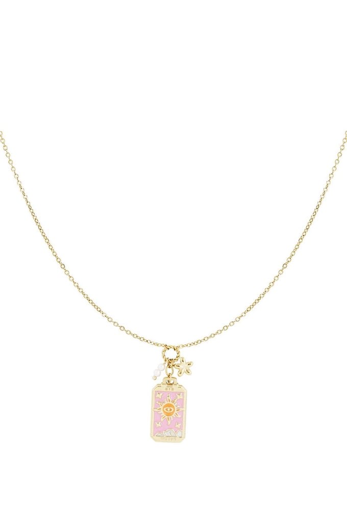 aurora ketting- goudkleur- roze