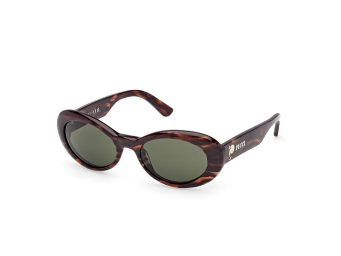 Emilio Pucci EP0234 HAVANA/GREEN 53/19/140 Unisex Zonnebrillen