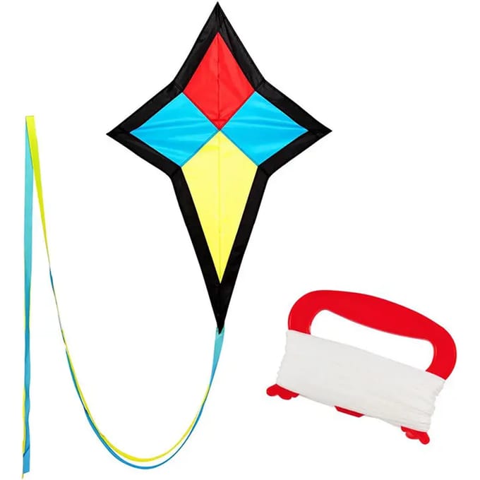Wolkenstürmer Vlieger Star 100 Cm Polyester Geel/blauw 4-delig