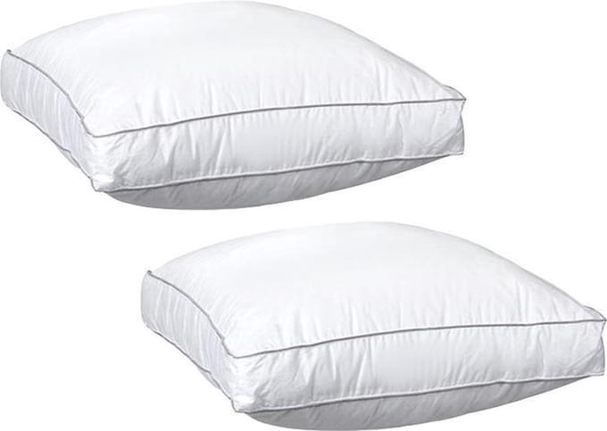 Klaas Vaak Hoofdkussen Set (2 Stuks) - Boxkussen - Dreampearls - 50x50x10 cm (BE) - Wit