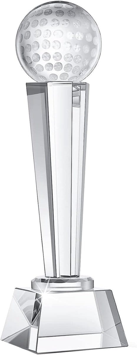 Golf Trofee - Winst Trofee - Sportevenement Prijzen - Kristallen Golf Design - 23 x 7 cm - Transparant