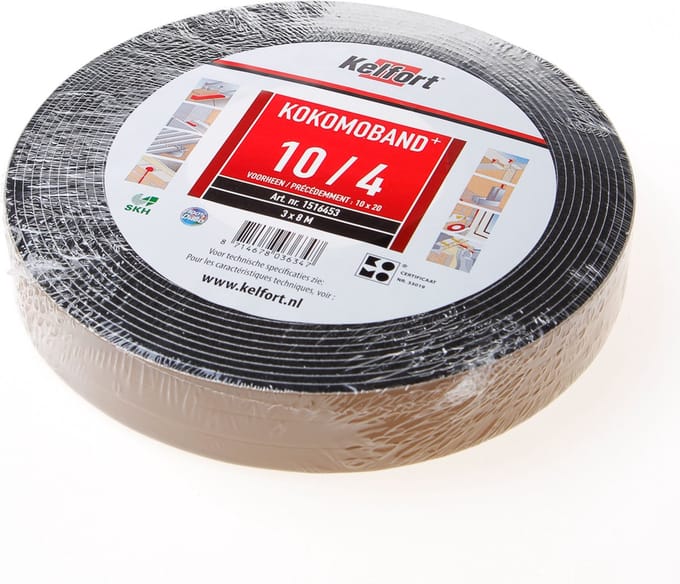 Kelfort Kokomoband zwart 3 x 8 meter 10x20 10/4