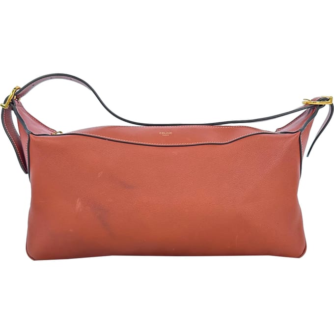 Celine Medium Romy schoudertas in bruin leer