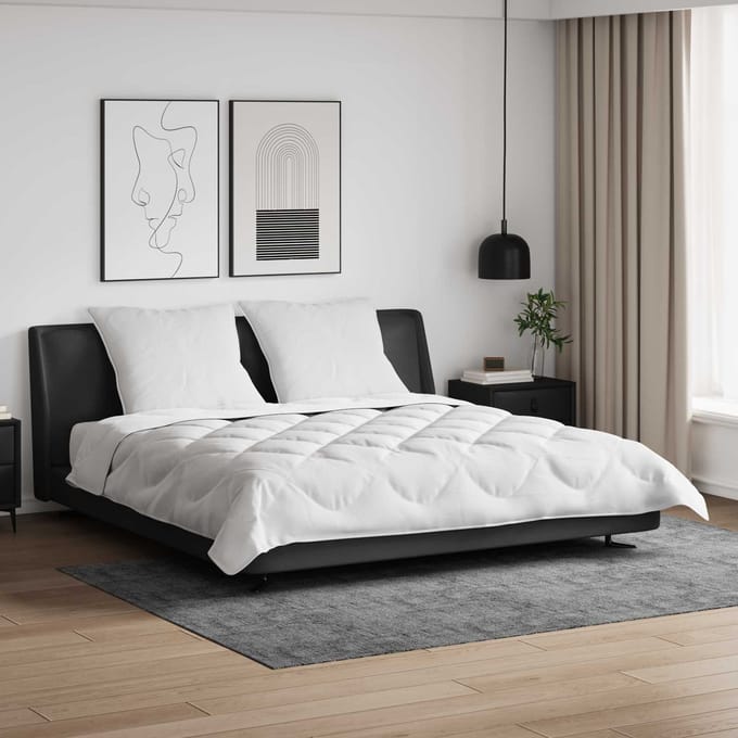 vidaXL - Dekbed - met - kussen - 3 - st - Wit - Microvezel