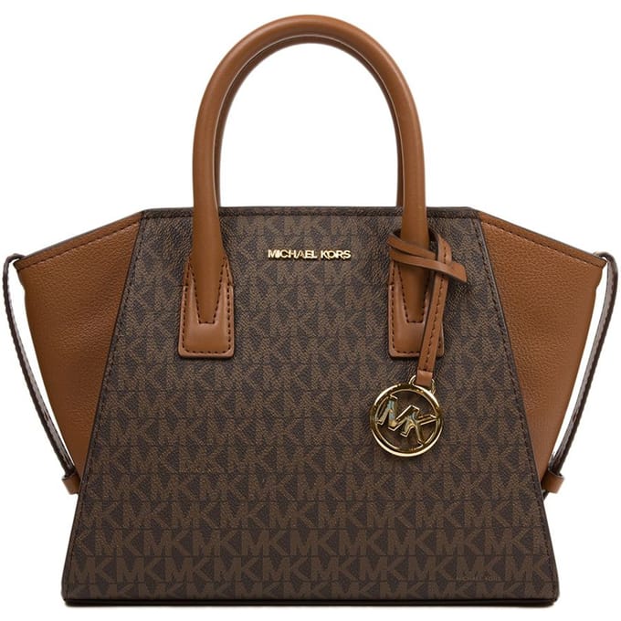 Michael Kors Avril Kleine Logo En Lederen Schoudertas