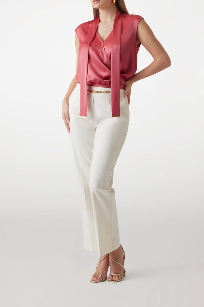 GUESS Linda Wrap Top Flowering Peony Größe: 44 | Blusen Outlet | Damen