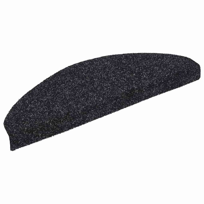 vidaXL - Trapmatten - Zelfklevend - 20 - stuks - 65x21x4 - cm - Zwart - Halfrond - Groot