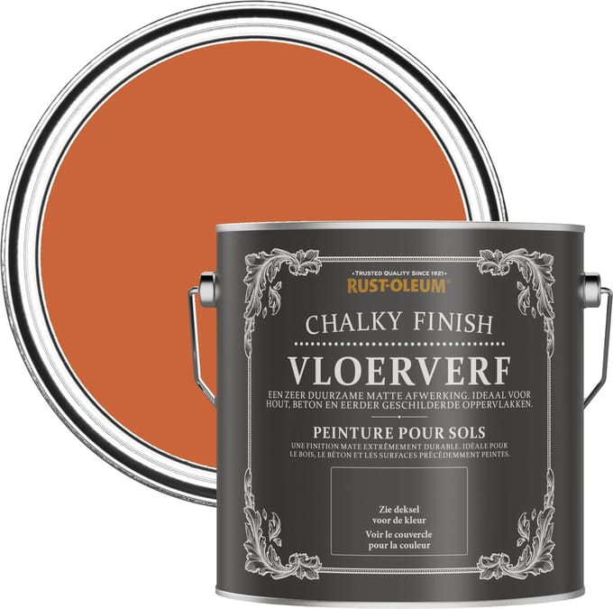 Rust-Oleum Oranje Vloerverf - Chai Thee 2,5L