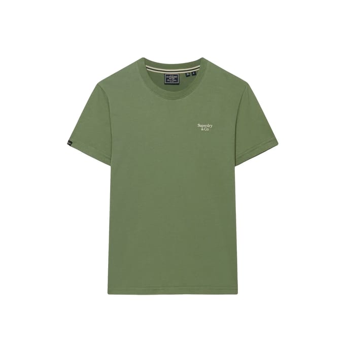 Superdry - Essential Serif Logo T-shirt Slanke Pasvorm - Heren - T-shirts
