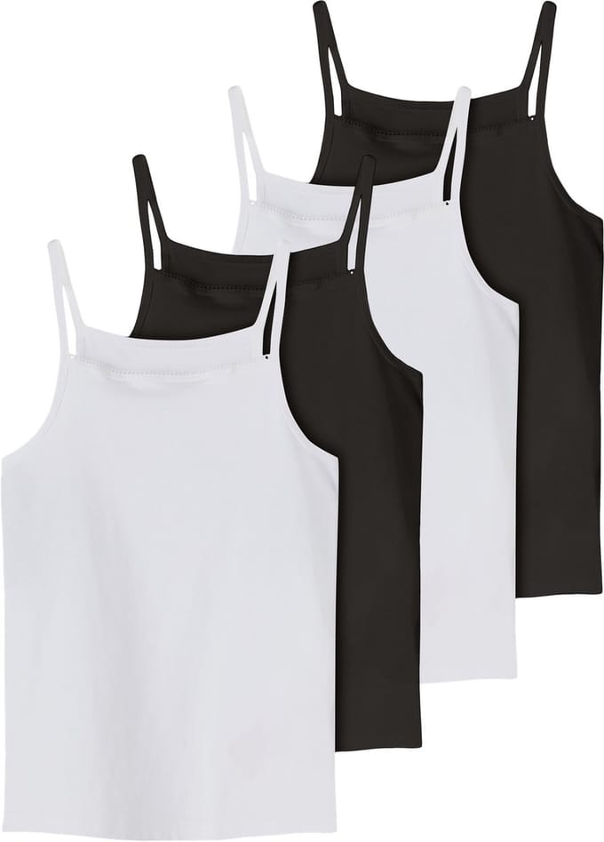 NAME IT - NKFSTRAP TOP 4P SOLID NOOS - Meisjes - Onderhemden