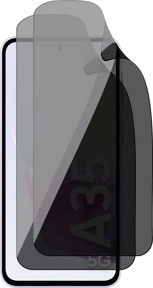 Privacy Screenprotector geschikt voor Samsung Galaxy A35 / A55 - 2x FlexGuard Screen Protector
