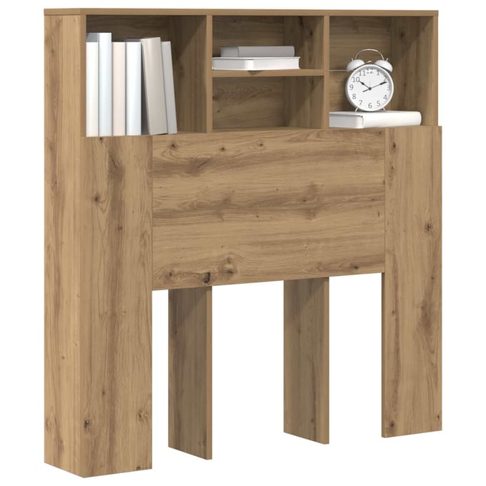 vidaXL Hoofdeinde Kast Artisan Eiken 100 x 19 x 103,5 cm Bewerkt hout