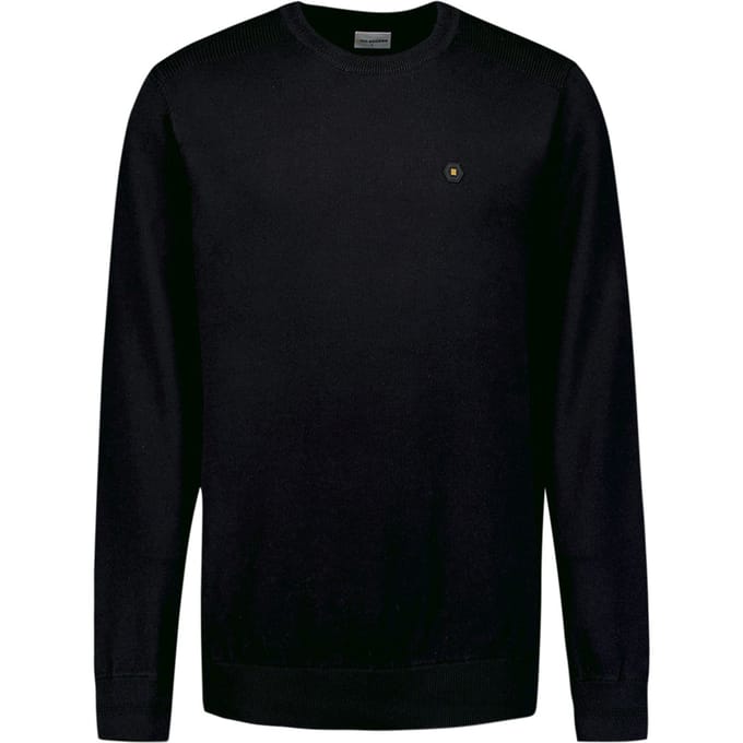 No Excess Pullover Crewneck Solid Knit Black Größe: M | Pullover Outlet | Herren | Schwarz