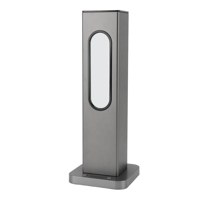 Diffuseur de Parfum sans Eau Bouton Contrôle par Application Alliage d'Aluminium Diffusion par Air Froid Machine à Parfum avec Éclairage Prismatique gray