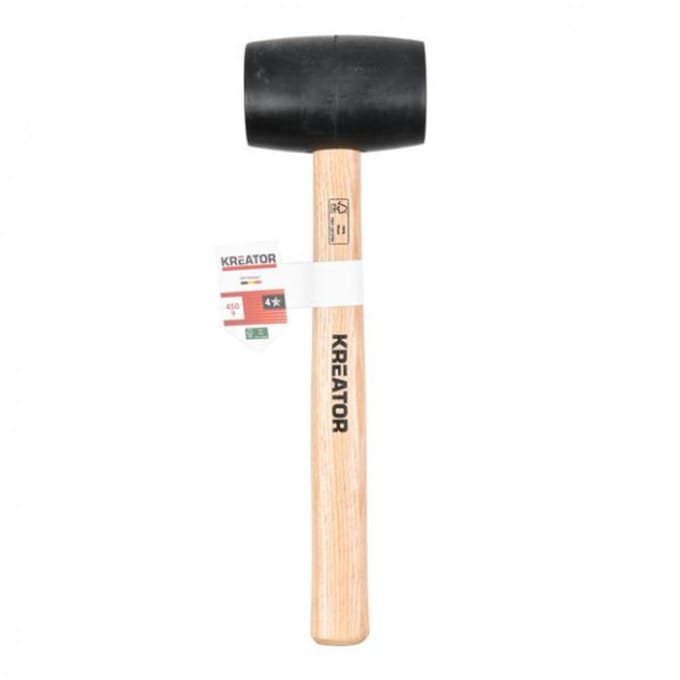Kreator RUBBEREN HAMER 450G - HOUT - ZWART
