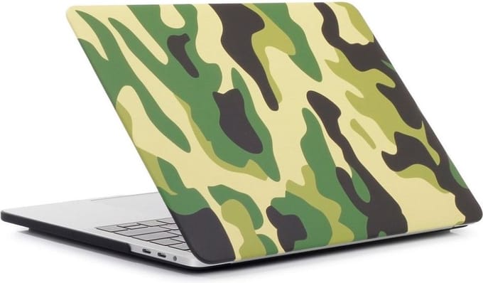 Laptophoes - Geschikt voor MacBook Pro 13 inch Hoes Case - A1706, A1708 (2017) - Legerprint