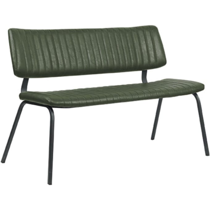 LABEL51 Gusto Eetkamerbanken - Groen - KunstLeer - 120 cm - -