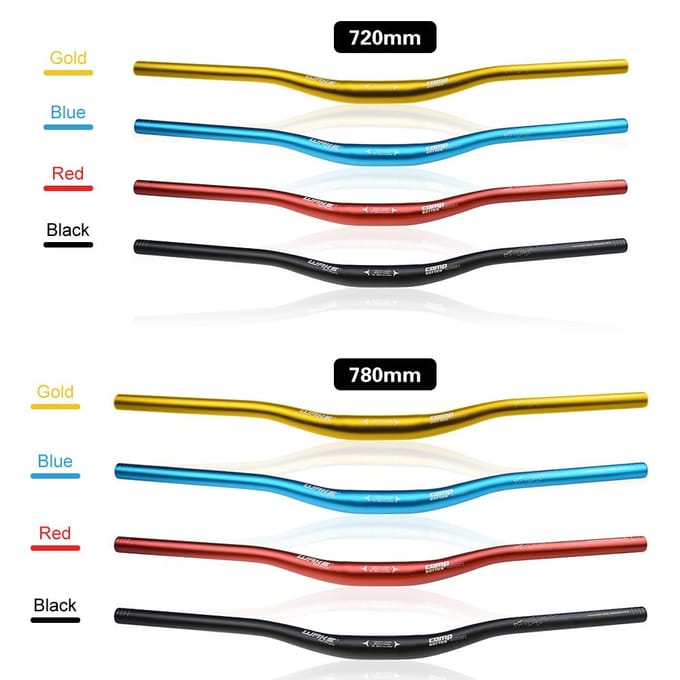 Guidon de vélo de montagne, guidon de vtt, barre montante de vélo 720mm noir