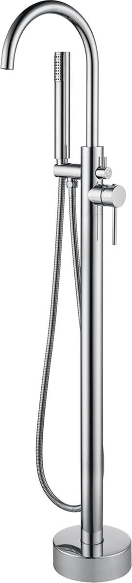 Vrijstaande Badkraan - Leoni - 110.9cm - Handdoucheset - RVS - Chroom