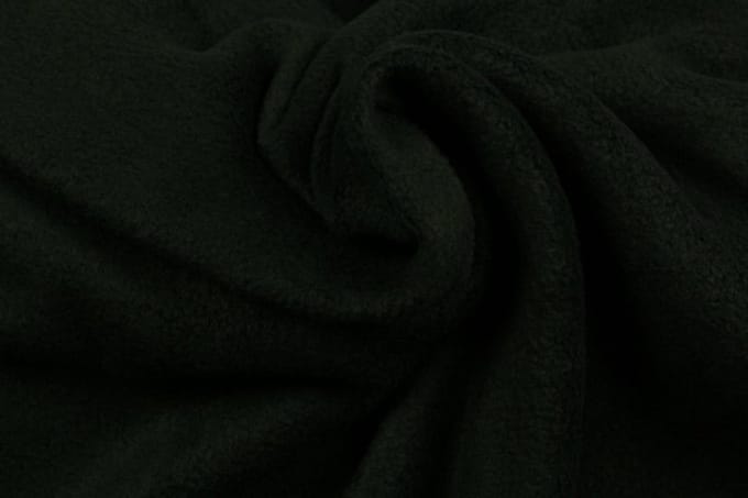 10 meter fleece stof - Zwart - 100% polyester