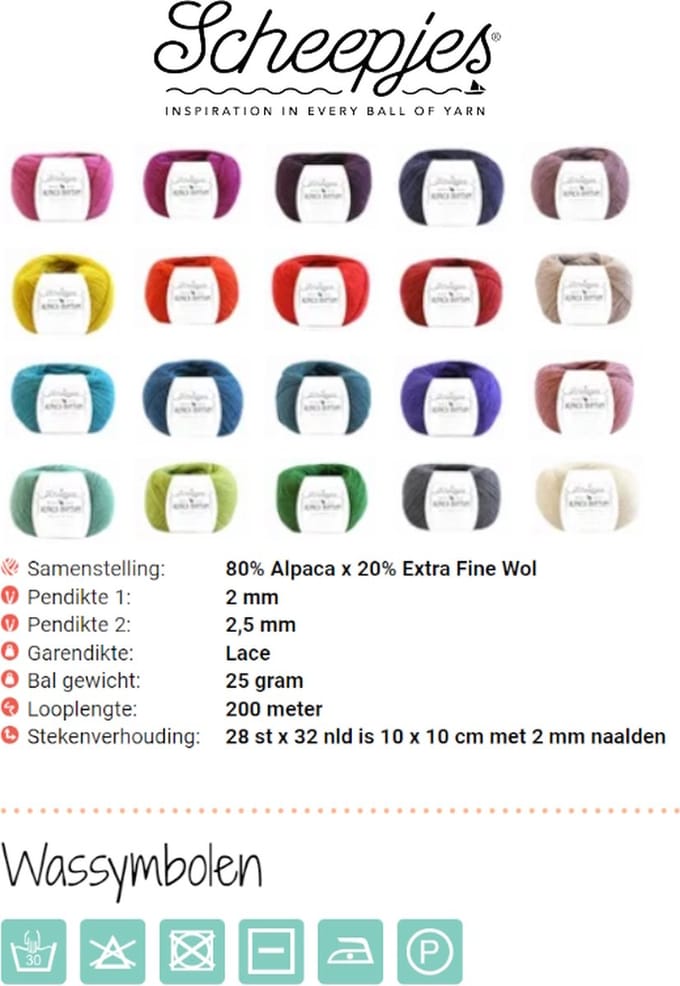 Scheepjes - Alpaca Rhythm - Willekeurige kleurenmix - 8 bollen - 25gr - 200mtr