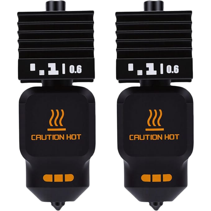 Kit Hotend pour imprimante 3D 2 pièces Compatible avec Bambu Lab P2S H2D H2S H2C 0,6 mm avec 4 pièces de Chaussettes en Silicone Accessoires d'Extrudeur black