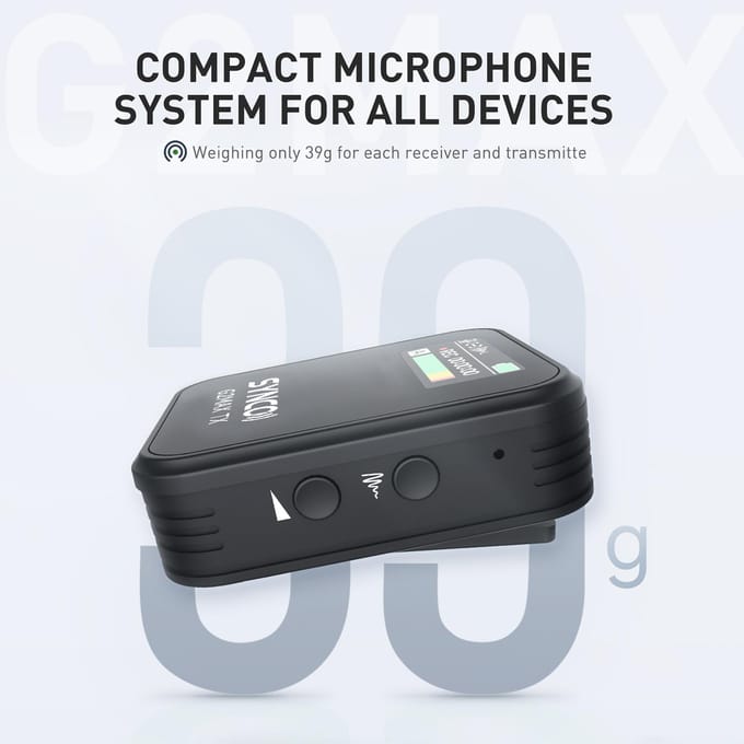 SYNCO G2MAX 1-Zender-2 2.4G Draadloos Microfoonsysteem Clip-on Microfoon 200M Zendbereik 1-Trigger-2