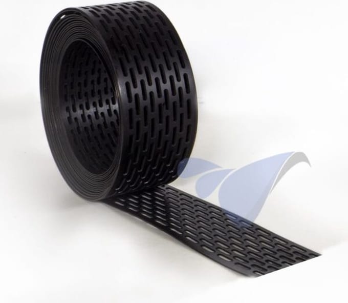 Ventilatieprofiel PVC zwart 50 mm | Rol 5m