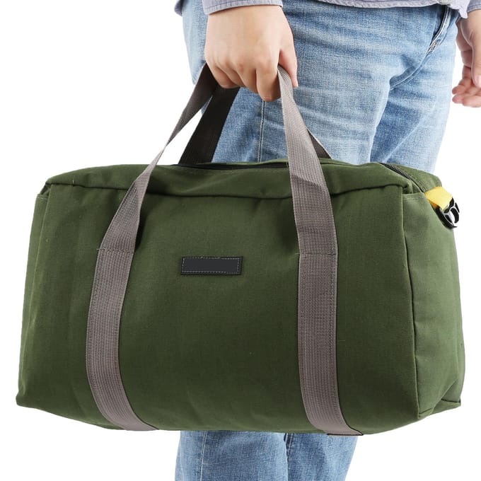 Sac de Rangement Électricien Toile Portable Imperméable Multifonctionnel Organisateur d'Outils gray