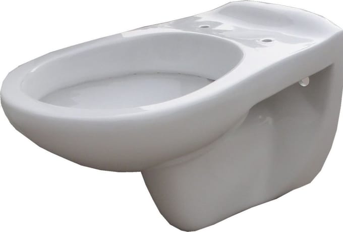 Wiesbaden Neptunus Wandcloset Diepspoel - Wit 54 cm.