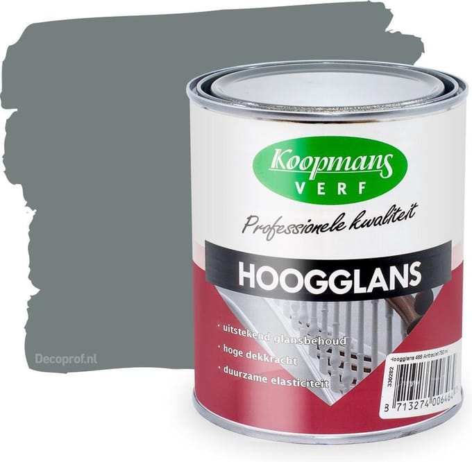 Koopmans Hoogglans 305 Donkergrijs-0,75 Ltr