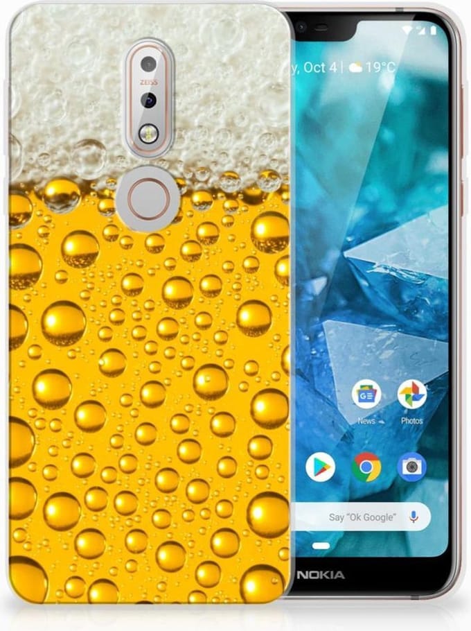Nokia 7.1 Siliconen Case Bier
