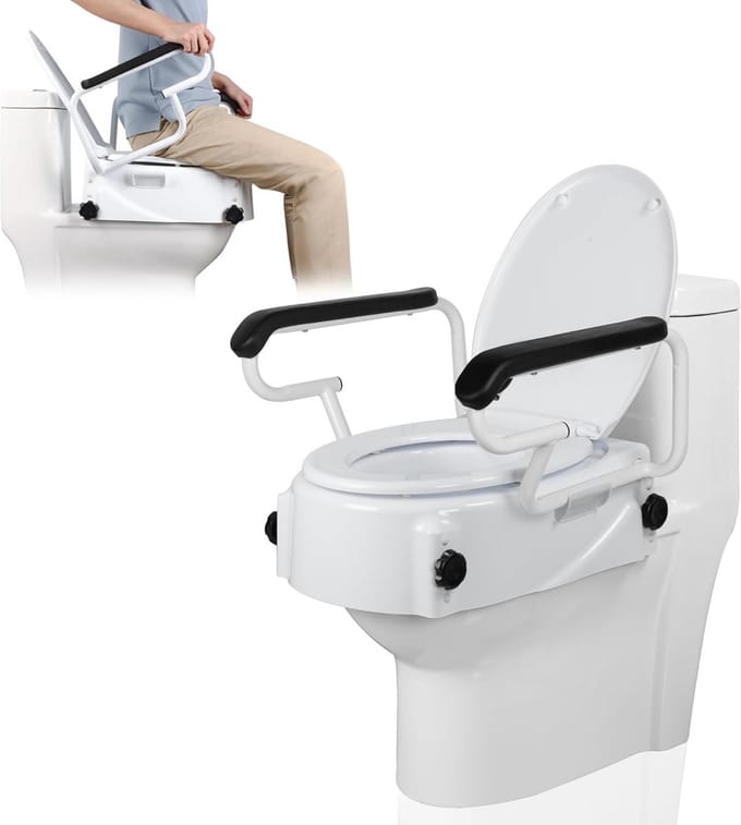 Toiletverhoger met Armleuning - Toiletstoel - Volwassenen - functioneel