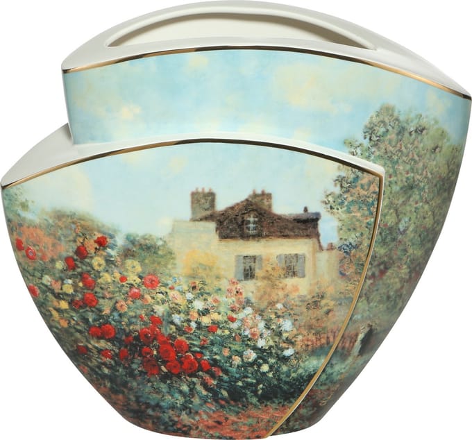 Goebel - Claude Monet | Vaas Het Kunstenaarshuis 33 | Porselein - 33cm - met echt goud