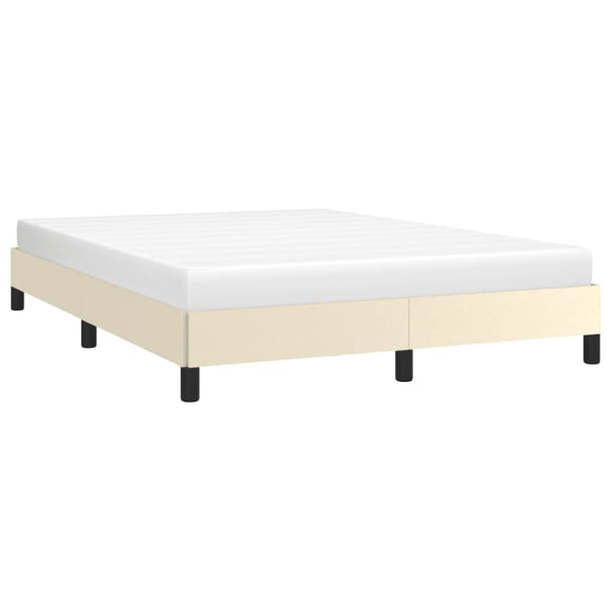 vidaXL - Bedframe - kunstleer - crèmekleurig - 140x200 - cm