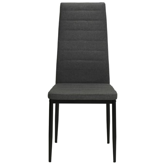 vidaXL - Eetkamerstoelen - 2 - st - stof - donkergrijs