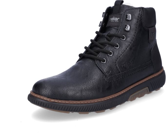 Rieker heren veterboot zwart