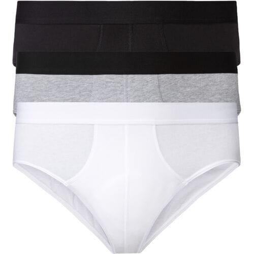 LIVERGY 3 heren slips (Zwart/grijs/wit, 2XL)