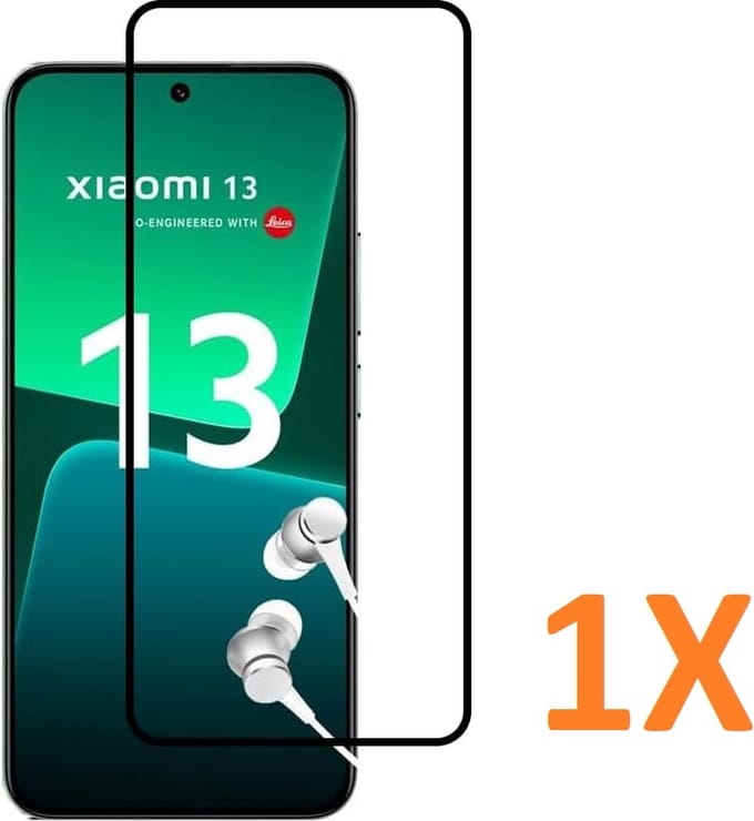 Volledige dekking Screenprotector Glas - Tempered Glass Screen Protector Geschikt voor: Xiaomi 13 - 1x