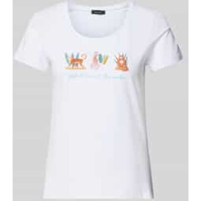 T-shirt met labelprint