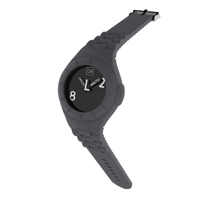 TOO LATE - siliconen horloge - MASH UP LORD REG - Ø 40 mm - Grey